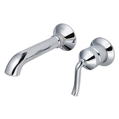 Neoclassic Chrome One Handle Low Arc Wall Mount Bathroom Faucet Moen