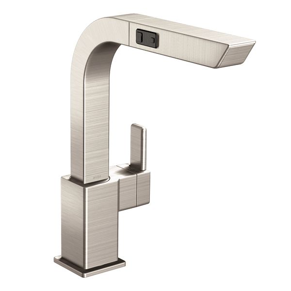 90 Degree Spot Resist Stainless One Handle High Arc Pullout